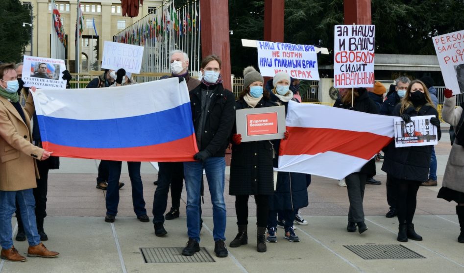 23 января 2021 года в Женеве состоялся митинг «Свободу Навальному!» (© schwingen.net)