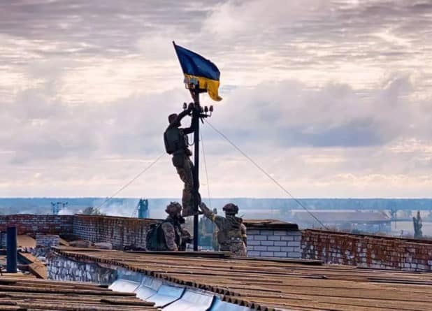 Флаг Украины над Высокопольем