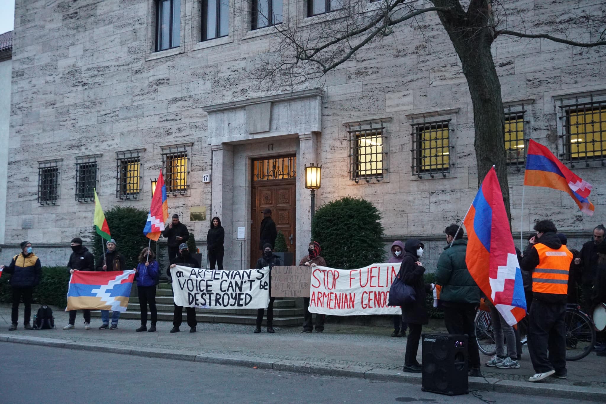 Демонстрация из-за угроз армянскому коммьюнити. Берлин, 6 марта 2024 г. (Из личного архива)
