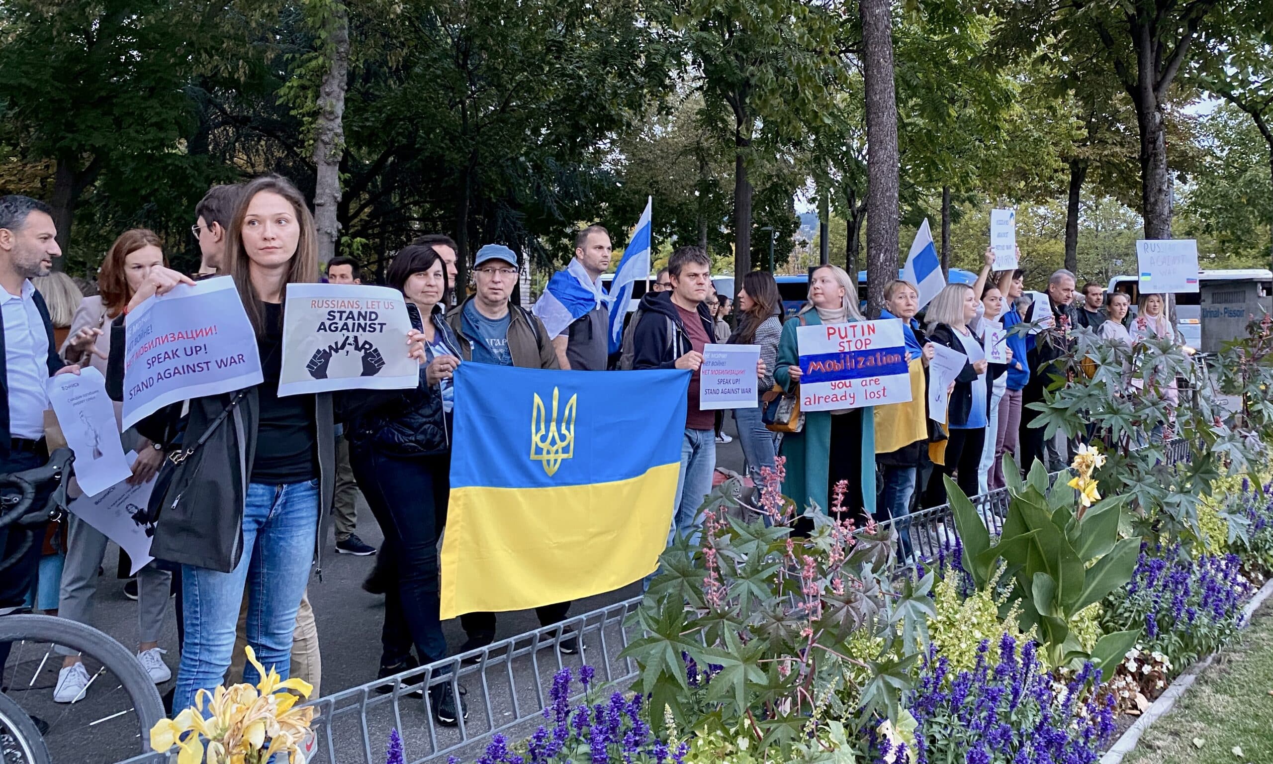 Митинг солидарности с Украиной в центре Цюриха, сентябрь 2022 г. (© schwingen.net)